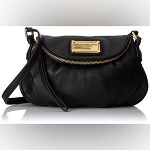 Marc Jacobs Black Crossbody Bag with Gold Details